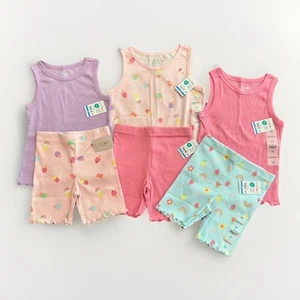 Garanimals 6Pc Tank Tops & Bike Shorts Mix&Match Set Outfit Toddler Girl 3T NEW - Picture 1 of 19