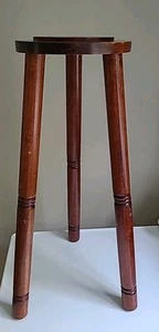 Modern Art Deco Solid Hardwood Plant Fern Stand Pedestal Table 28" T (e7) - Picture 1 of 22