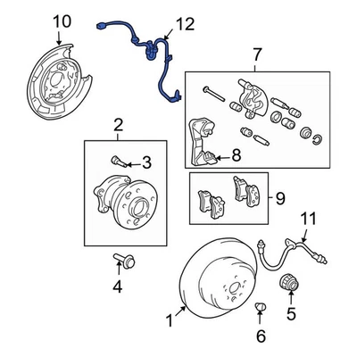 For Lexus RX350 2007-2009 Lexus 8954648030 Rear Left ABS Wheel Speed Sensor Foto 1 de 3