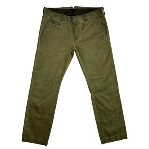Diesel Pants Mens Size 32 Green Chi Tight A Chino Straight Slim Fit - Picture 1 of 18