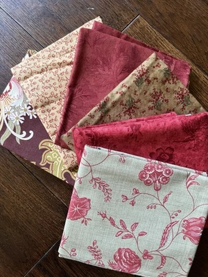 MODA 3 Sisters, Edyta Sitar, French General - Over 2 Yards Total Fabric- VTG - Image 1 of 4