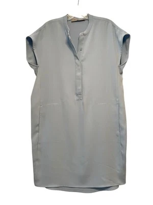 Marc New York Mujer 6 Azul Claro Moderno Oficina Cambio Vestido Bolsillos Banda Cuello Foto 1 de 4