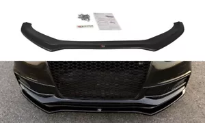Front Diffuser Splitter V2 Maxton Design Gloss for Audi S4 B8 / A4 B8 S-Line FL - Picture 1 of 7