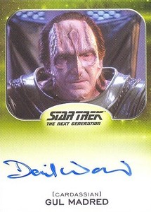 Star Trek Inflexions Star Trek Aliens Autograph Card David Warner As Gul Madred!