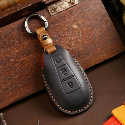Genuine Leather Car Key Fob Case Cover For SUZUKI Swift Sx4 S-Cross Vitara Ciaz — 第 1/4 张图片