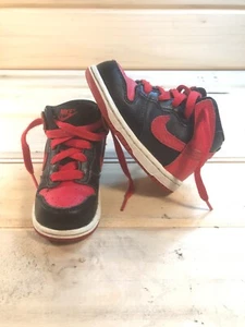 Nike Toddlers Basketball Shoes High Top Size 7C Red Black - Picture 1 of 13