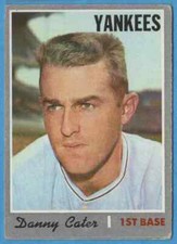 1970 Topps Danny Cater #437 New York Yankees