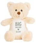 Personalised Name Big Brother Brown Teddy Bear Plush Cuddly Toy - Boys Gift Baby