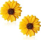 Tiny Daisy Flower Stud Earrings for Women, Post with 925 Yellow