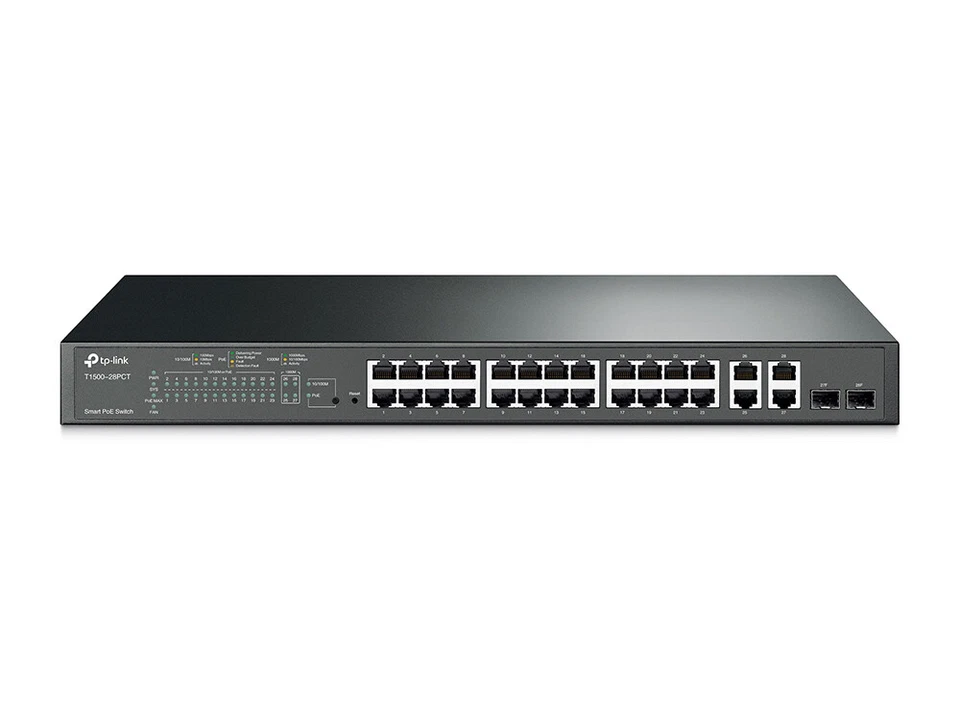 TP-Link T1500-28PCT 24-Port 10/100Mbps + 4-Port Gigabit Smart PoE+ (TL-SL2428P) - Image 1 of 1