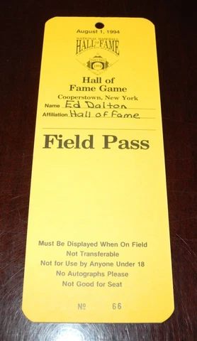 1994 Baseball Hall of Fame Game Phillies Mariners Field Press Pass Full Ticket Cover