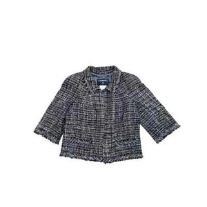 Chanel Fall 2005 Grey Wool Jacket 3/4 Sleeves Size 40 / M - Bild 1 von 8