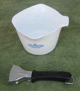 Vtg CORNING WARE 1-quart SAUCEMAKER Blue Cornflower SAUCEPAN w/REMOVABLE HANDLE - Picture 1 of 13