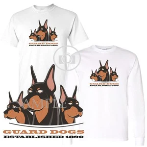 Doberman Pinscher Guard Dogs 1890 Short / Long Sleeve White T Shirt S-3X      - Picture 1 of 3