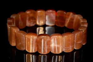 PULSERA DE CUENTAS SUELTAS DE PIEDRA PRECIOSA DE SOL DORADA 16X10 MM AA COJÍN DE ORO 7,5 pulgadas - Imagen 1 de 4