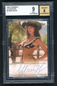 IRINA SHAYK 2007 SPORTS ILLUSTRATED SI SWIMSUIT Autograph AUTO CARD BGS 9.0