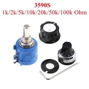 1K/2K/5K/10K/20K/50K/100K 3590S Rotary Multi-turn Precision Potentiometer Knob - Picture 1 of 12
