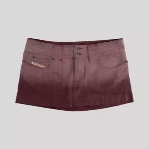 00's Diesel Micro Mini Skirt with Dip Dye Effect in Pink - w30" - Picture 1 of 9