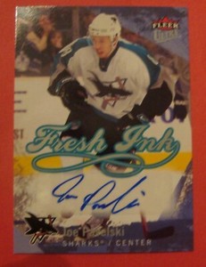2007 08 Fleer Ultra Fresh Ink FI-PA Joe Pavelski AUTOGRAPH San Jose Sharks***D