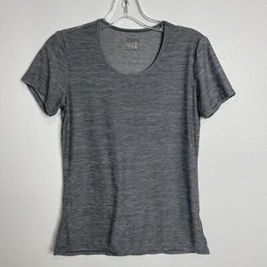 32 Cool Women’s Small Top Heather Grey Short Sleeve Scoop Neck Yoga Running Gray - Picture 1 of 4