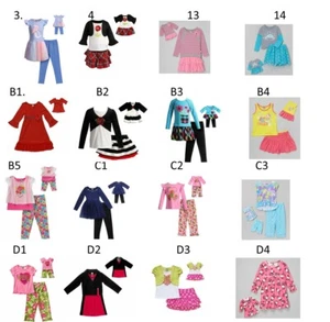 Dollie Me Sz 7-14 and 18" doll matching dress outfit fits American girls - Picture 1 of 11