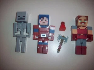 Lotto action figure MINECRAFT Dungeons 4" posabili B Mattel / Mojang - Foto 1 di 2