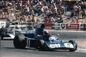 JACKIE STEWART TYRRELL 006 GP FRANCÉS 1973 115X72MM FOTOGRAFÍA NEGATIVA GRANDE - Imagen 1 de 4