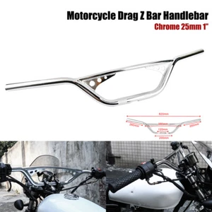 1" 25mm Motorcycle Drag Z-Bar Pullback Handlebar For Harley Sportster XL883 1200 - Picture 1 of 8