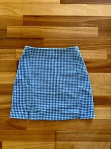 Brandy Melville blue plaid mini skirt size XS - Picture 1 of 6