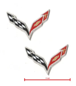 Corvette Racing VETTE Super Sports iron-on 2-PC-SET: CORVETTE RACING C-7 LOGO - Picture 1 of 8