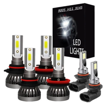 For Lexus RX330 2004 2005 2006 White LED Headlight + Fog Light Bulbs Kit Combo - Image 1 of 4