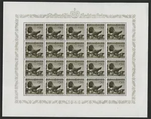 LIECHTENSTEIN, HUNTING ANIMALS I SET 1946 IN MINISHEETS MNH - Picture 1 of 1