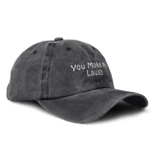 Soft Washed Baseball Cap You Make Me Laugh Love Cotton Dad Hats for Men & Women - Picture 1 of 13