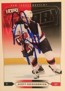 Scott Niedermayer New Jersey Devils Signed NHL Hockey Card - Picture 1 of 1