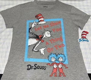 Dr Seuss A Thing Or Two T-Shirt Grey Graphic - Picture 1 of 10