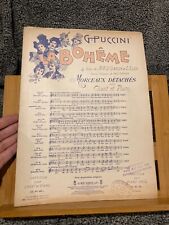G. Puccini La Bohème n°3 solo de Mimi partition chant piano ed. Ricordi