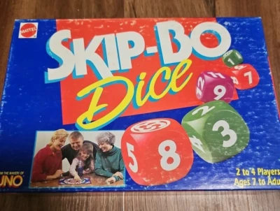 Vintage Skip-Bo Dice Game by Mattel 1995 Edition 100% Complete  - Image 1 of 4