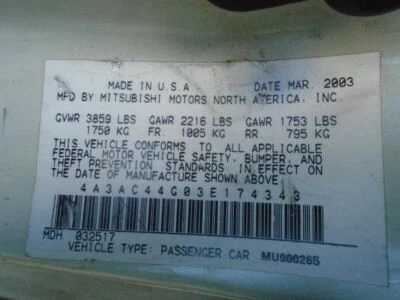 Puntal trasero 4 cilindros compatible con 00-05 ECLIPSE 1723592 Foto 1 de 4