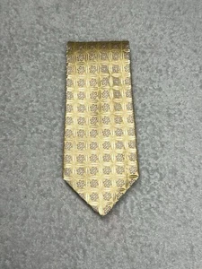 IKE BEHAR Neckwear Men’s Silk Tie Yellow Multicolor Geometric Flower 3.5” in - Picture 1 of 17