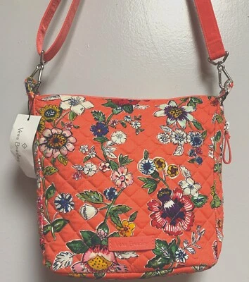 Coral Floral Vera Bradley NWT Carson Mini Hobo Crossbody Bag Purse - Image 1 of 4