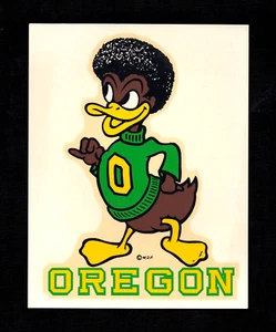 orig. 1960's-70's University of Oregon Ducks **AFRO DUCK** Vintage Decal W.D.P. - Picture 1 of 2