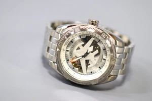 Invicta 28213 Mens Aviator Automatic 3 Hand Silver Dial Watch with Steel Tone - Picture 1 of 6