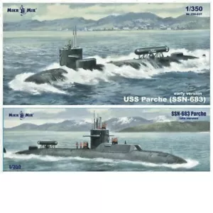 Konvolut Mikro Mir 350-037 + 350-039 SSN-683 Aufnäher SPÄT + FRÜHE Version 1/350 - Bild 1 von 12