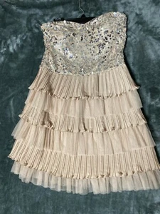 Gebraucht As U Wish Pailletten trägerlos Party Minikleid Gr. Medium - Bild 1 von 16