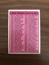 1974-75 TOPPS #162 NHL HOCKEY CHECKLIST UNMARKED 133-264
