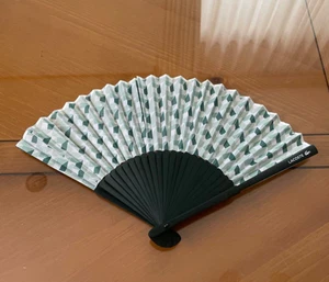 LACOSTE Fans Folding Fan Sensu Japan Novelty w/ Case - New - Picture 1 of 4