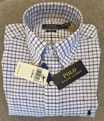 Nuevo con etiquetas Nuevo Polo Ralph Lauren Calce Clásico Camisa de Vestir a Cuadros Multicolor Talla 15-32/33 Foto 1 de 4