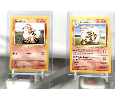 Growlithe & Arcanine - 1999 Base Set Pokemon Card - Image 1 of 3