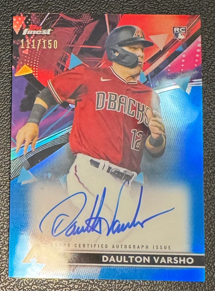 2021 Topps Finest DAULTON VARSHO Rookie Auto Blue Refractor Parallel /150 #FA-DV - Image 1 of 4