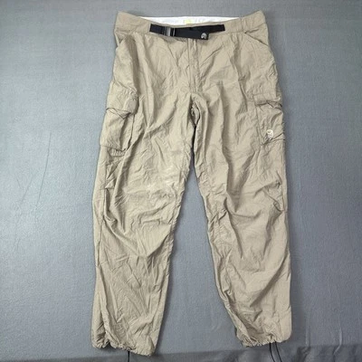 Mountain Hardwear Pants Mens Large XXL (41x32) Taupe Nylon Belted Hiking Camping - Image 1 of 4